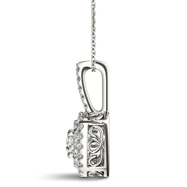 Spectacular and Luxury Round Halo Pendant Necklace - Illustrious Design ...