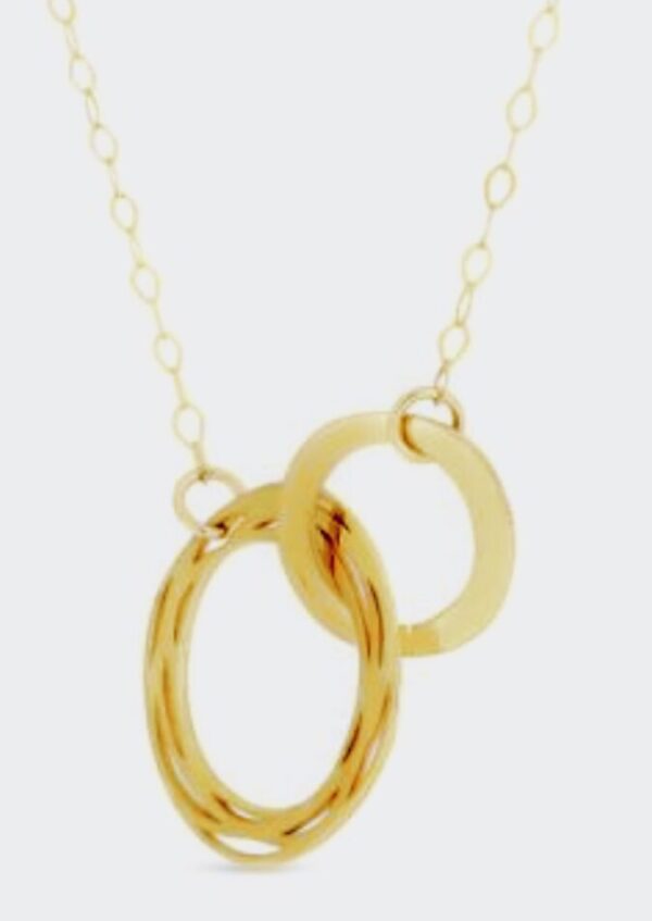 Charming Gold Linked Circles Chain Necklace