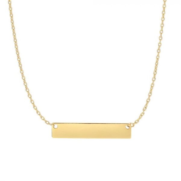 Classic Horizontal Gold Bar Necklace